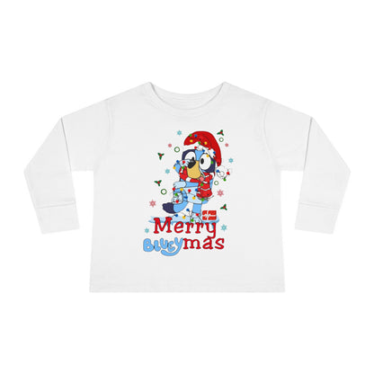 Toddler Tee — Merry BLUEYMAS Christmas Long Sleeve