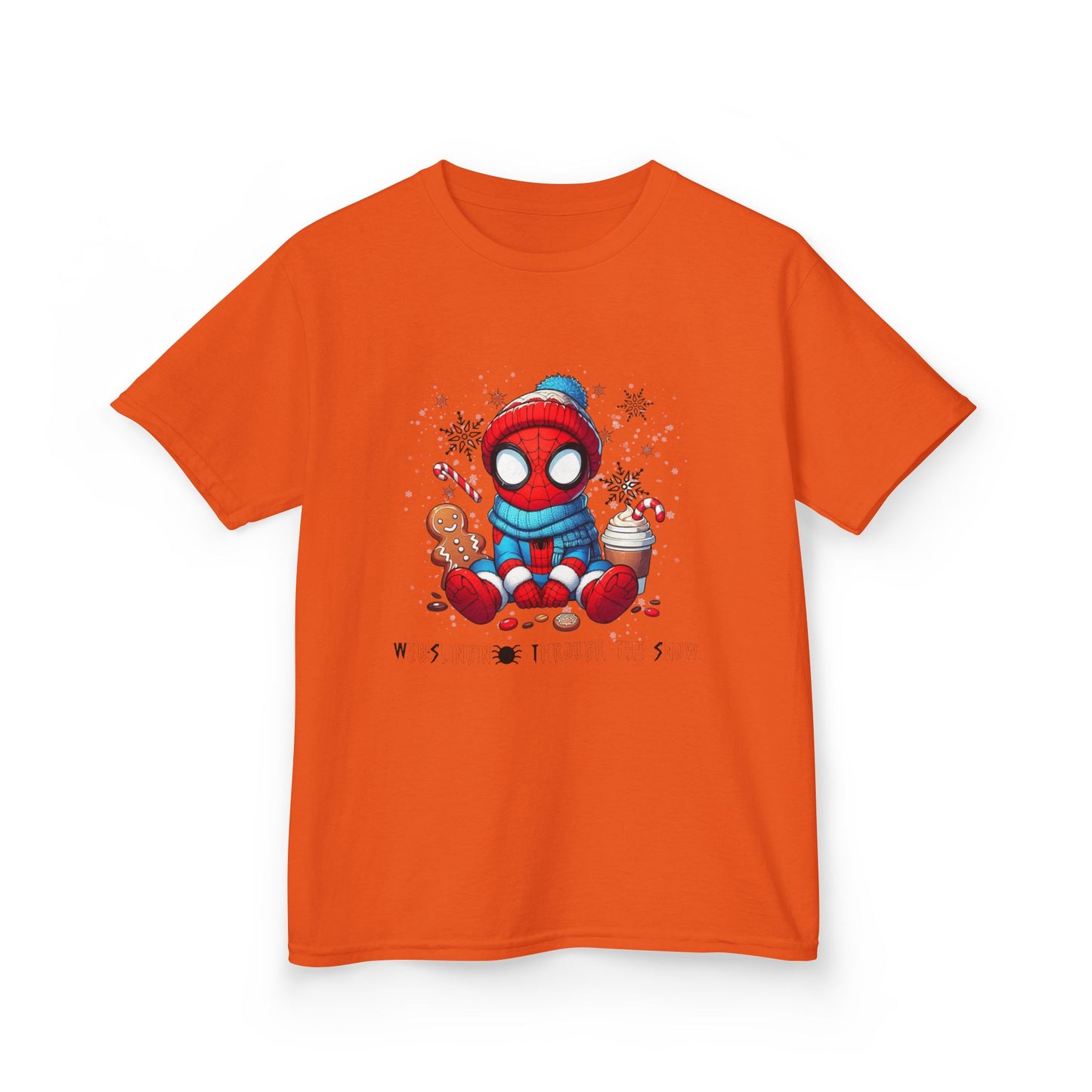 Kids Tee — Cozy Winter Superhero with Cookies & Hot Cocoa