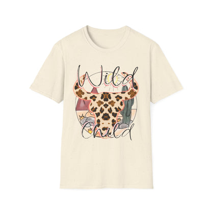 Desert Leopard Cow Skull T-Shirt — Southwestern Sun-Soaked Graphic Tee