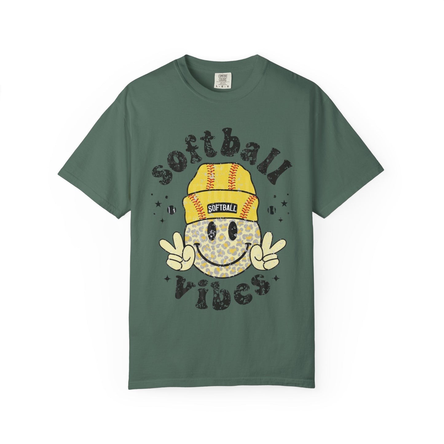 Softball Vibes Smiley T-Shirt