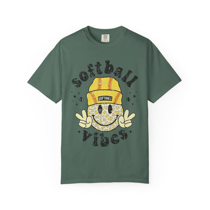 Softball Vibes Smiley T-Shirt