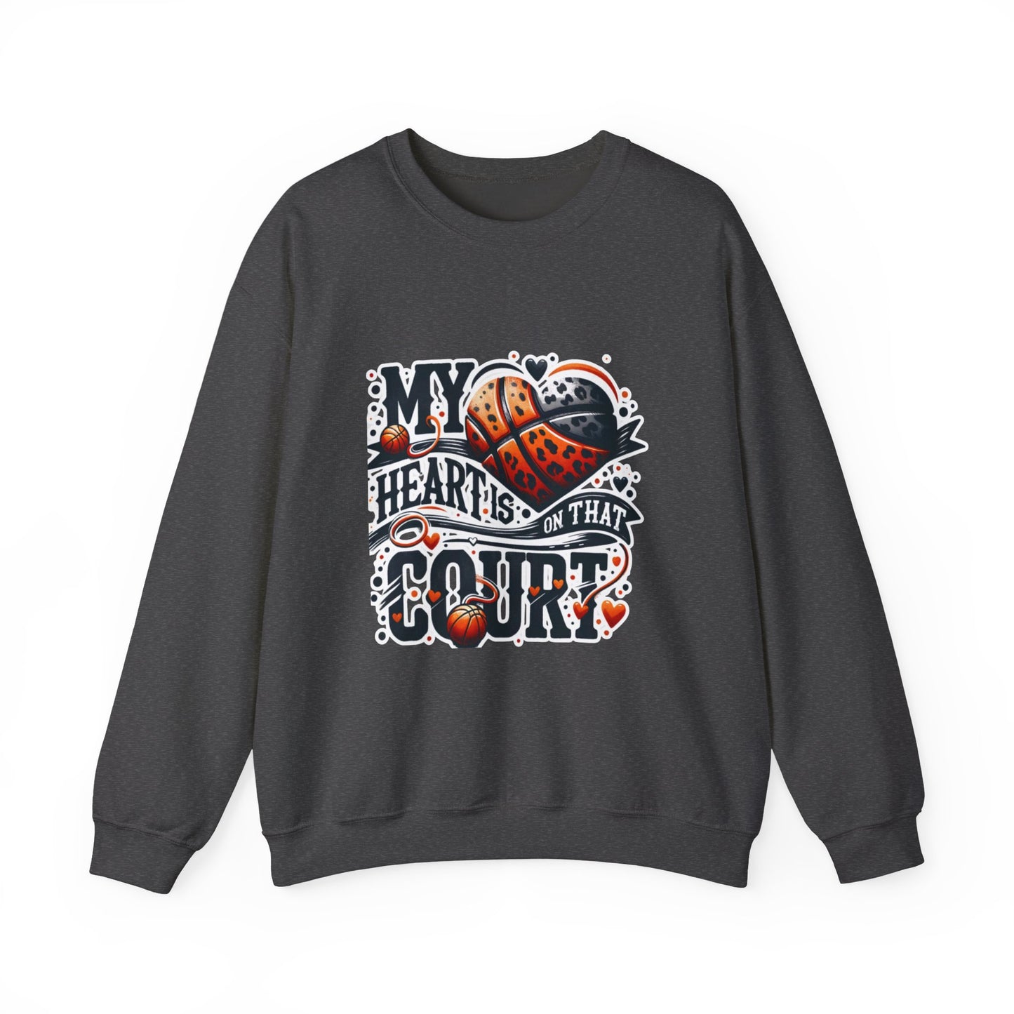 My heart is on that court - 🩷 Crewneck Sweatshirt