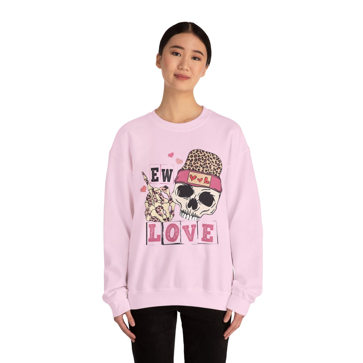 Skull & Flowers 'Ew Love' Crewneck Sweatshirt