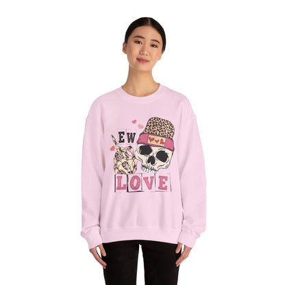 Skull & Flowers 'Ew Love' Crewneck Sweatshirt