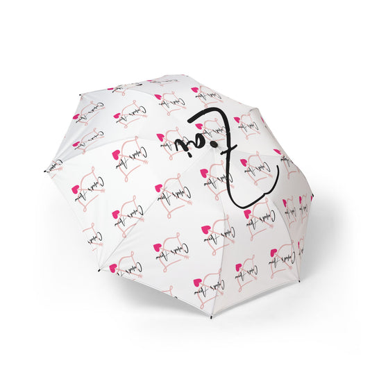 White- Cupid's Arrow Merch- Chic Foldable Umbrella