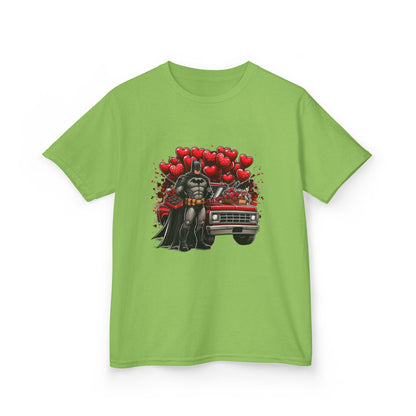 Kids Vader Valentine T‑Shirt — Darth Vader with Hearts and Vintage Car