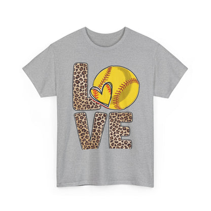 Softball Love Leopard Print T-Shirt