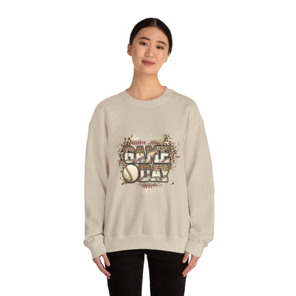 Softball 'Game Day' Crewneck Sweatshirt — Distressed Baseball Design