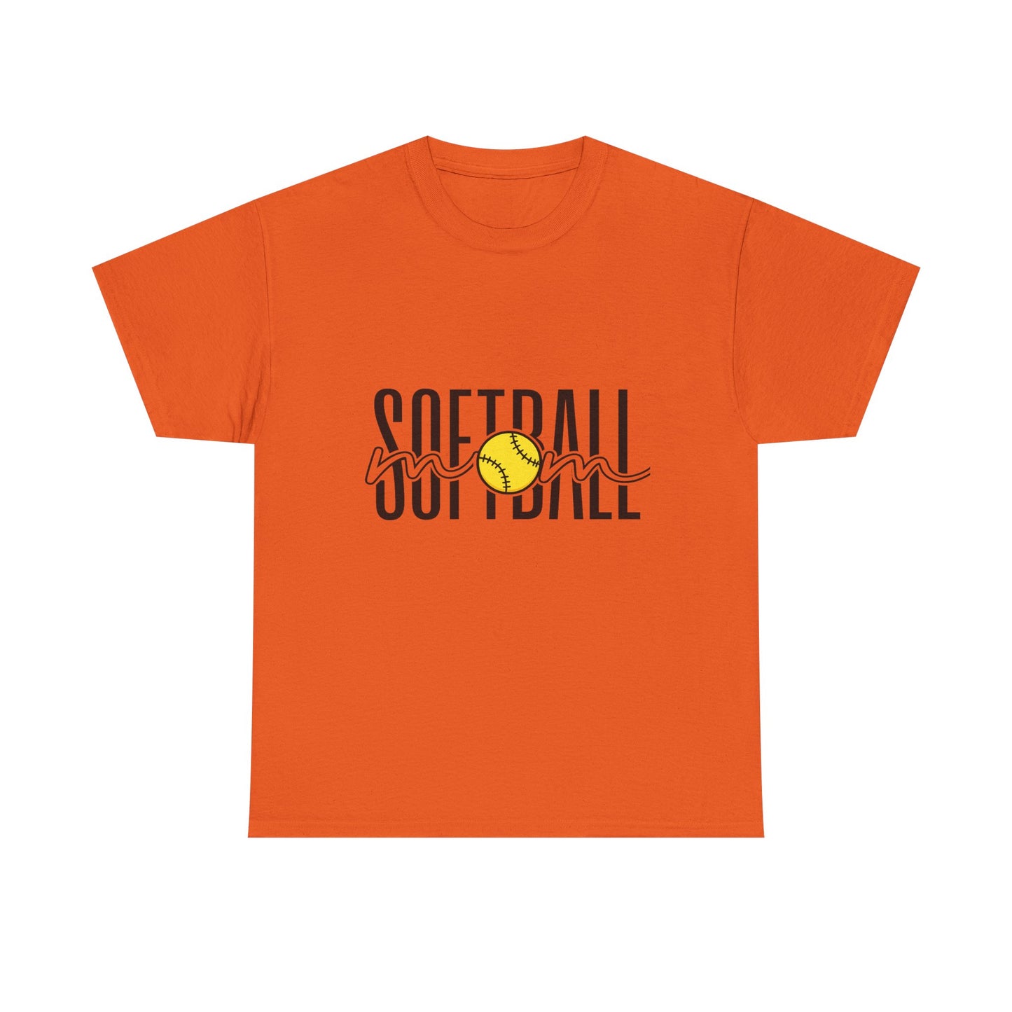 Softball Mom/Player Tee — Retro Script Softball Graphic T-Shirt