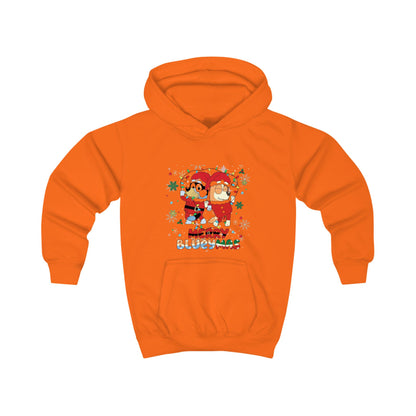 Kids Hoodie - Merry Christmas Cartoon Santa Penguins Holiday Sweatshirt