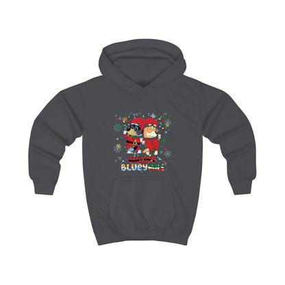 Kids Hoodie - Merry Christmas Cartoon Santa Penguins Holiday Sweatshirt
