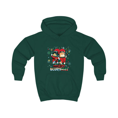 Kids Hoodie - Merry Christmas Cartoon Santa Penguins Holiday Sweatshirt