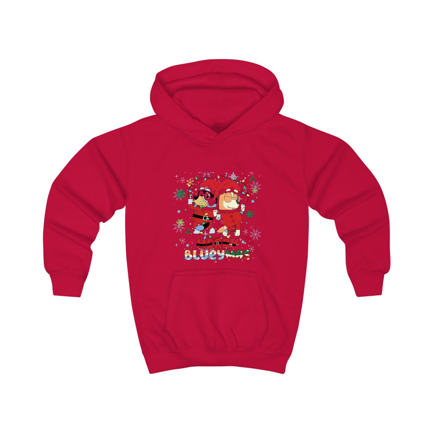 Kids Hoodie - Merry Christmas Cartoon Santa Penguins Holiday Sweatshirt