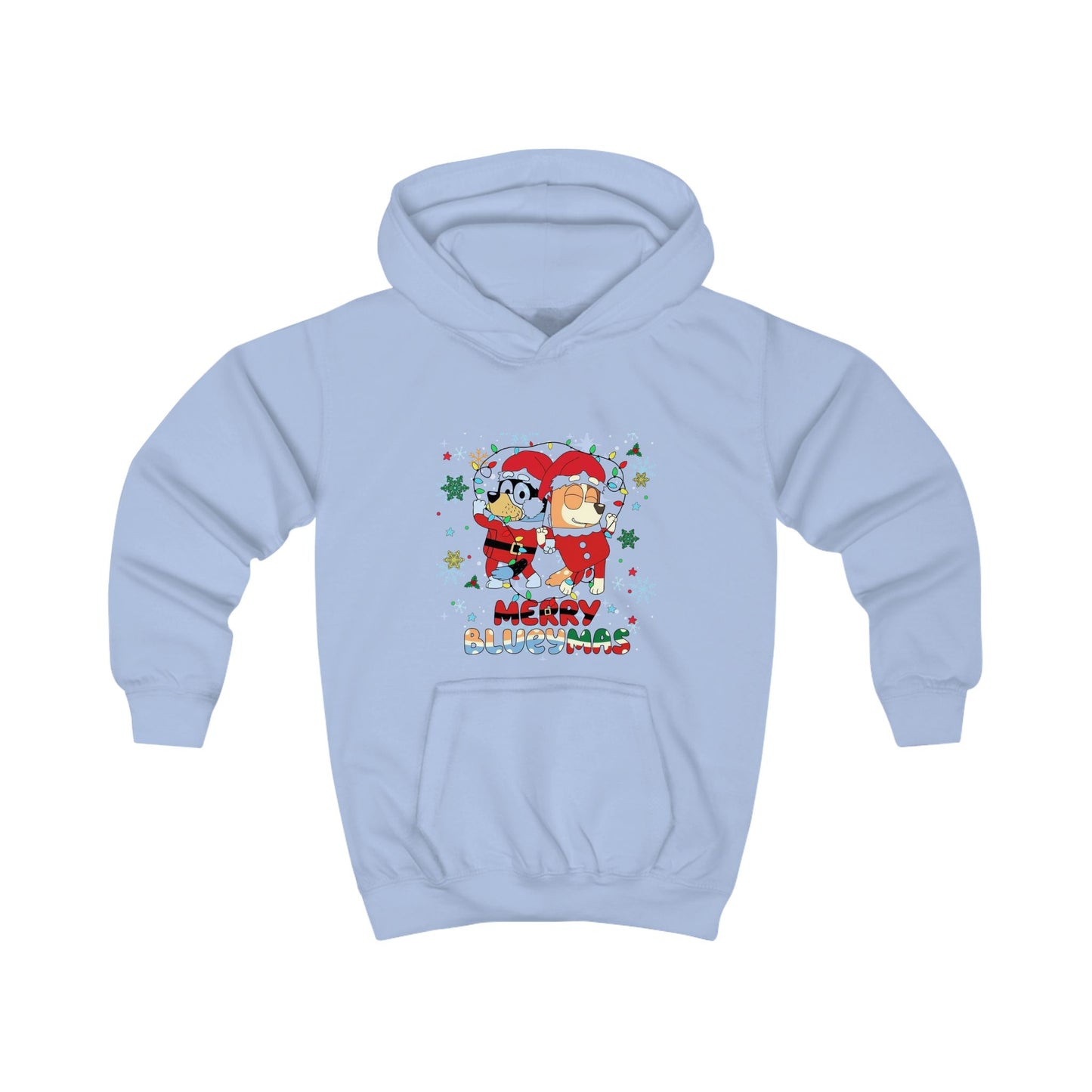 Kids Hoodie - Merry Christmas Cartoon Santa Penguins Holiday Sweatshirt