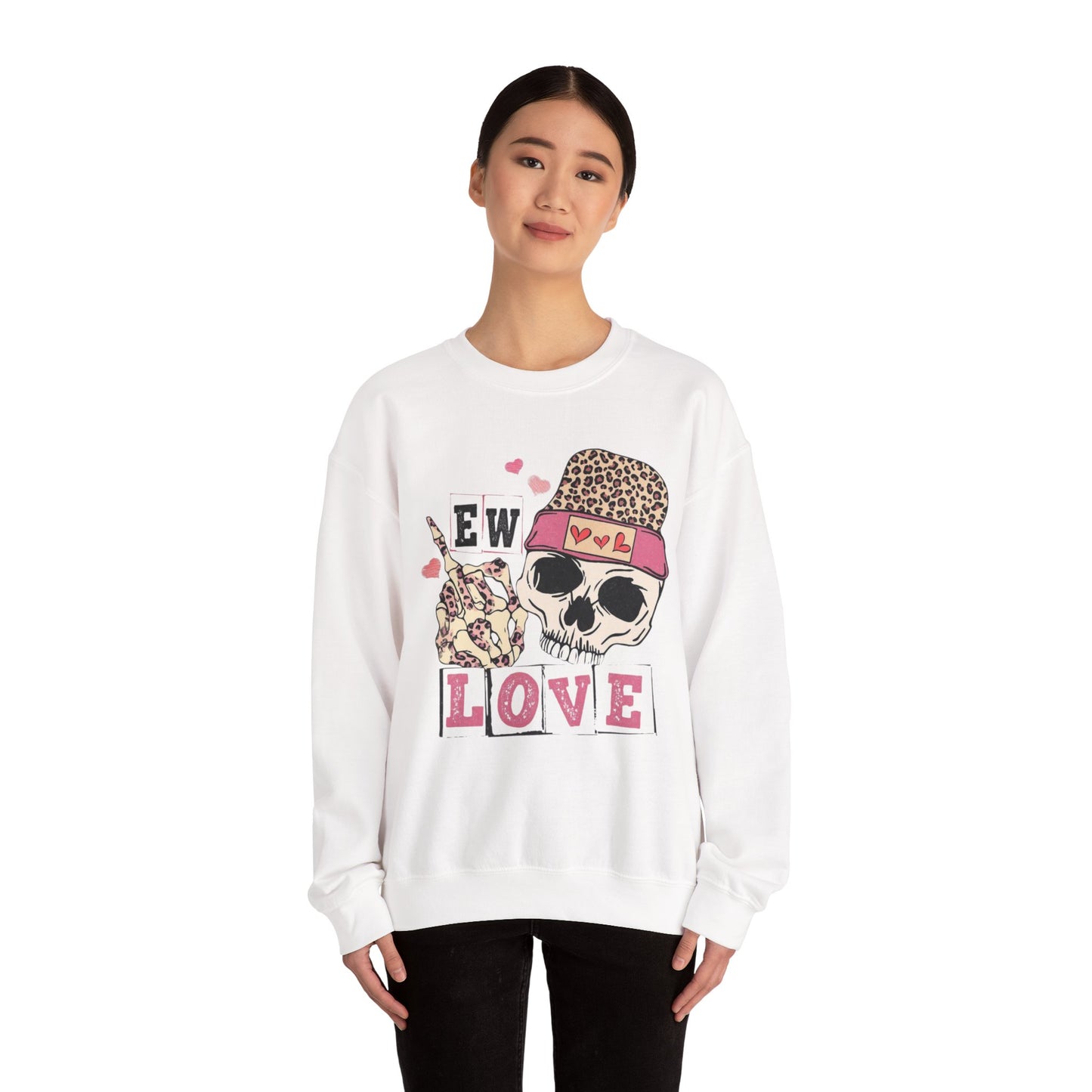 Skull & Flowers 'Ew Love' Crewneck Sweatshirt