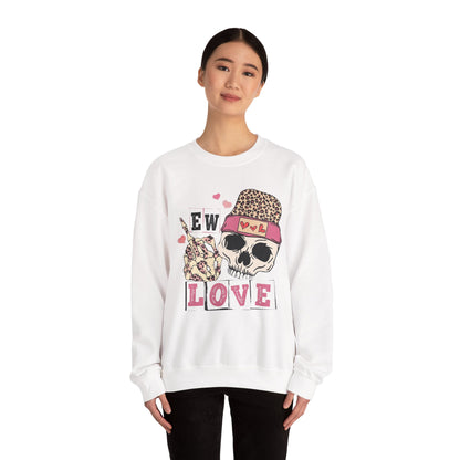 Skull & Flowers 'Ew Love' Crewneck Sweatshirt