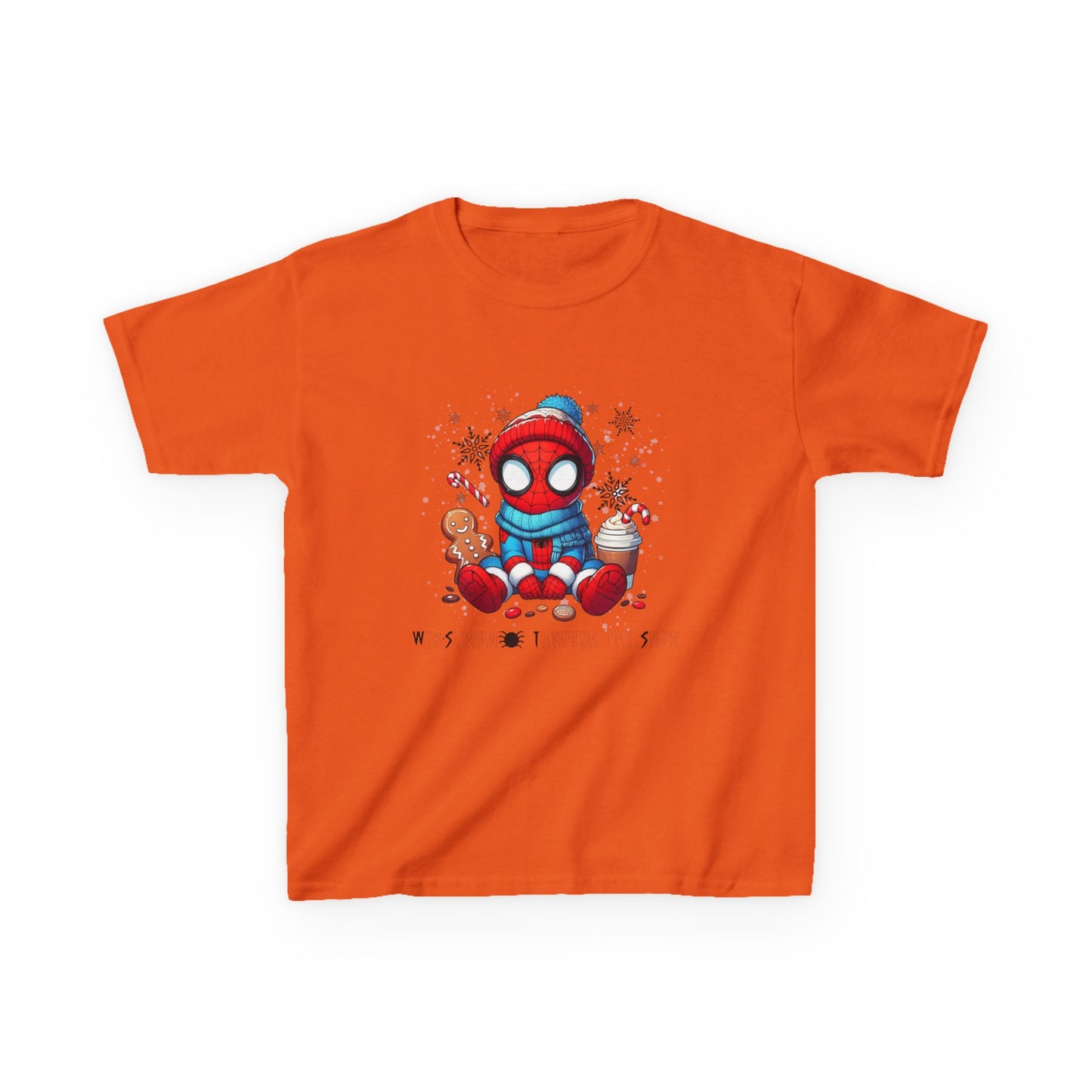 Kids Tee — Cozy Winter Superhero with Cookies & Hot Cocoa