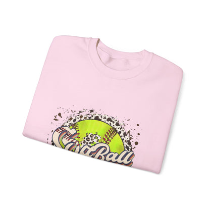 Softball Graphic Crewneck Sweatshirt – Neon Softball Design