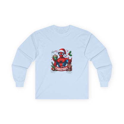 Christmas and Coffee with Spidey- Unisex Ultra Cotton Long Sleeve Tee