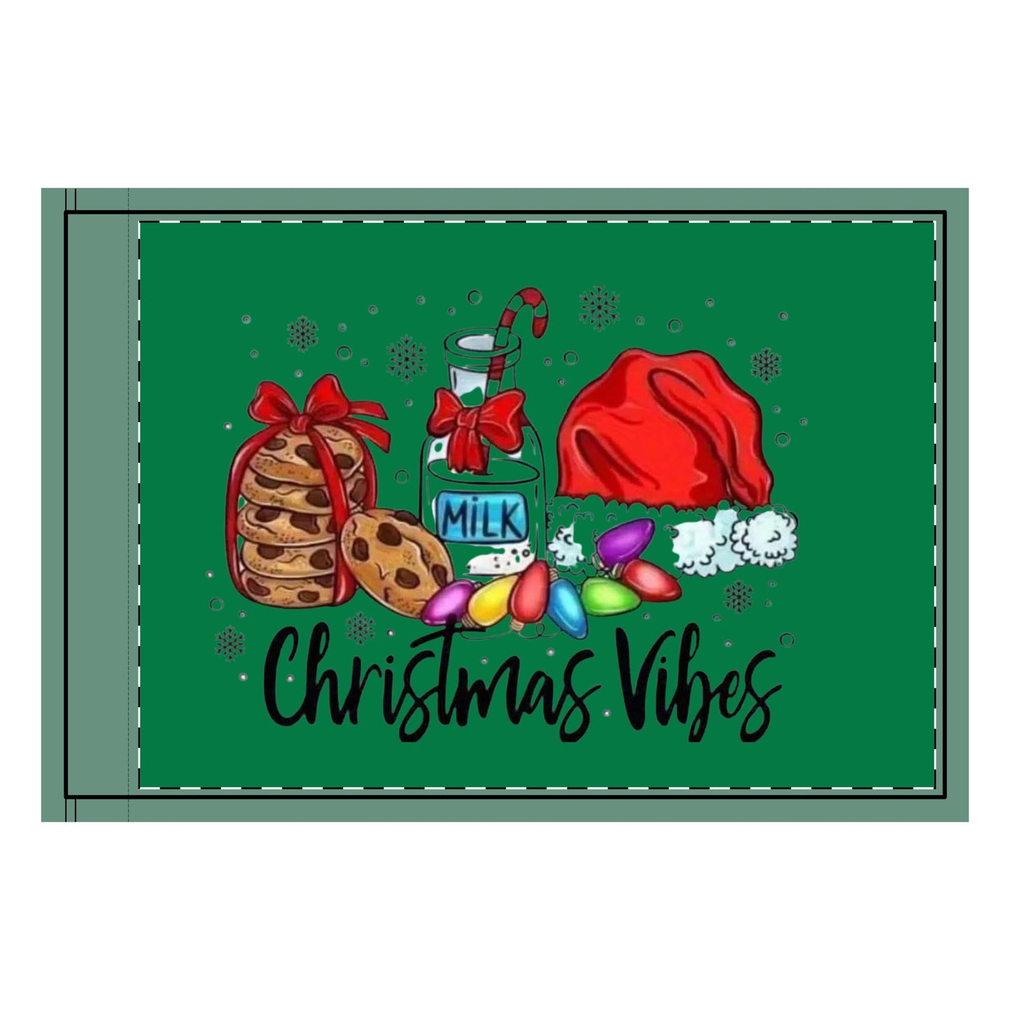 Double-Sided Flag - "Christmas Vibes" Holiday Outdoor Garden Flag