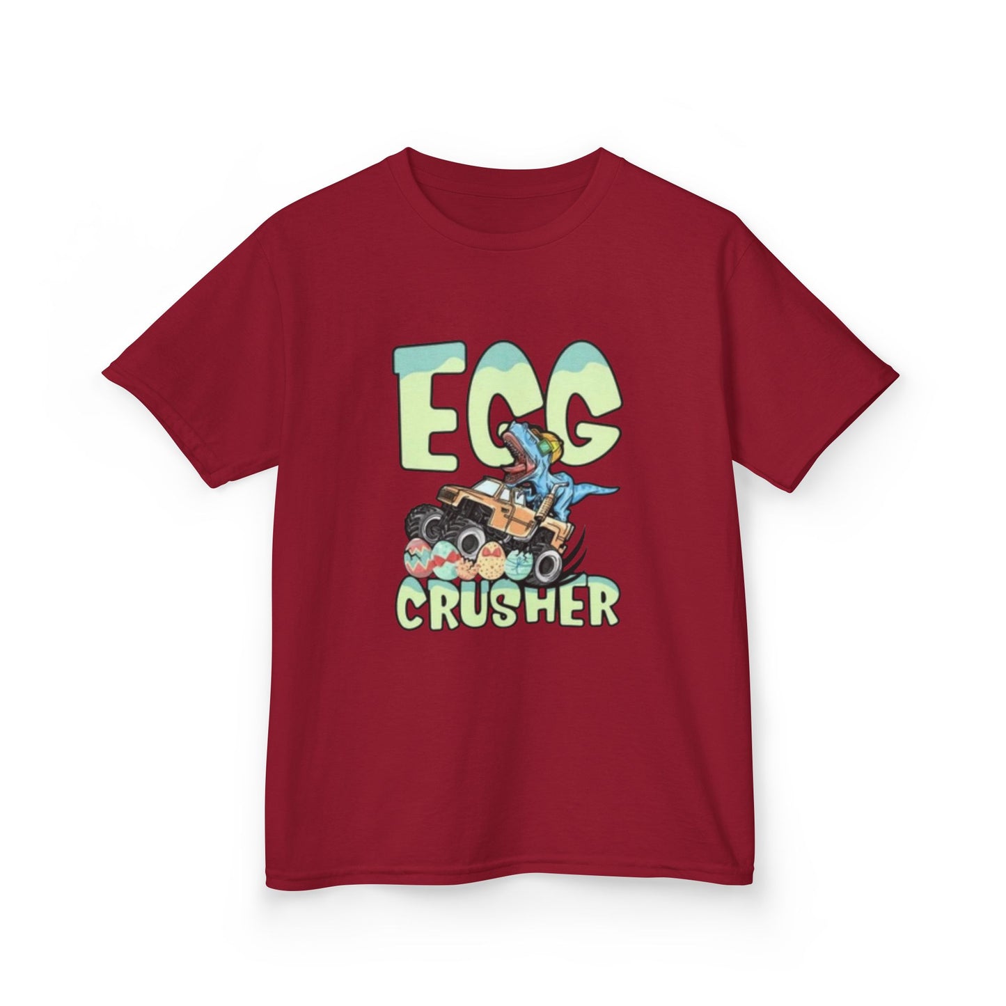 Kids T‑Shirt — 'Egg Crusher' Cartoon Truck Easter Tee