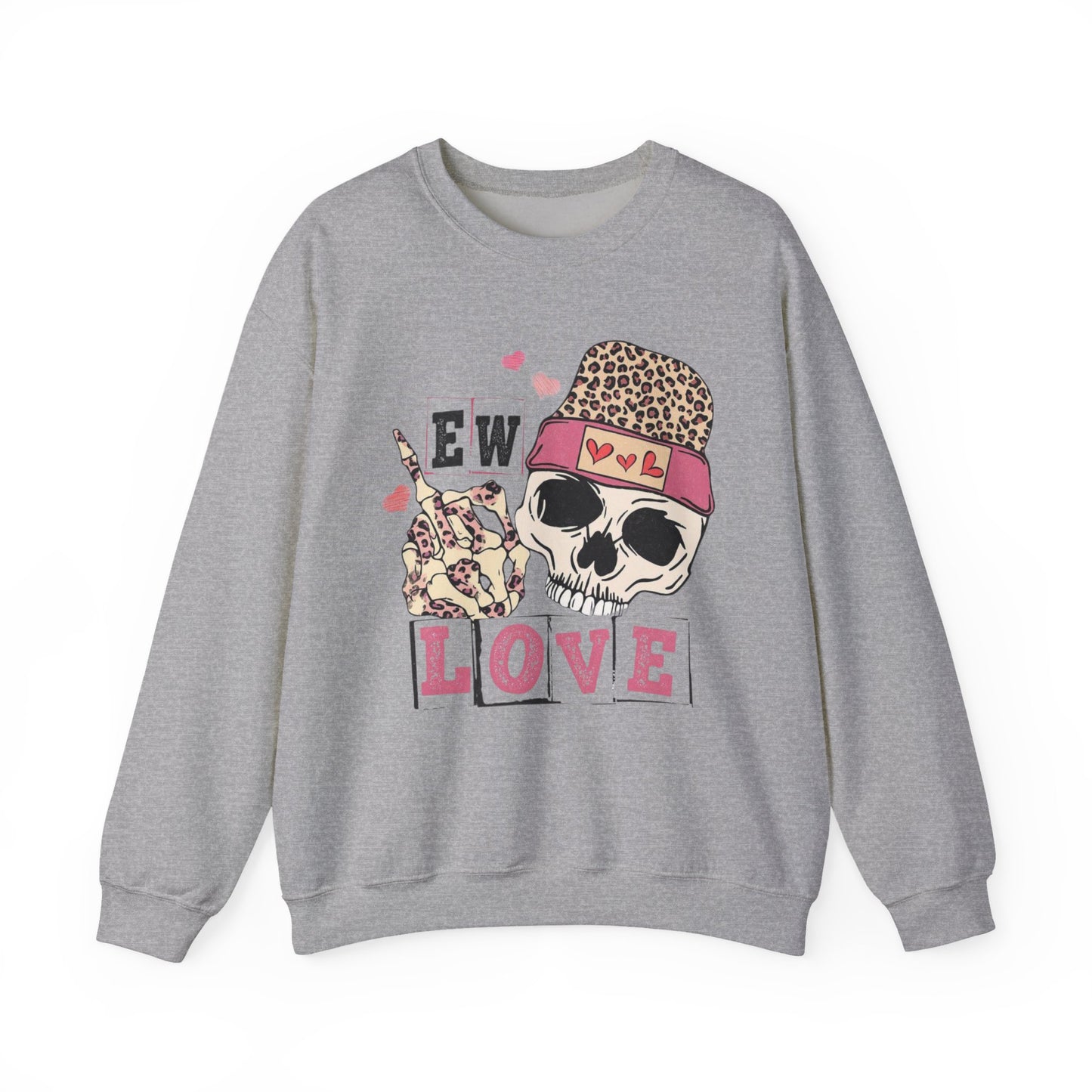 Skull & Flowers 'Ew Love' Crewneck Sweatshirt
