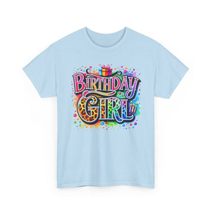 Birthday Girl T-Shirt — Colorful Party Graphic Tee for Her