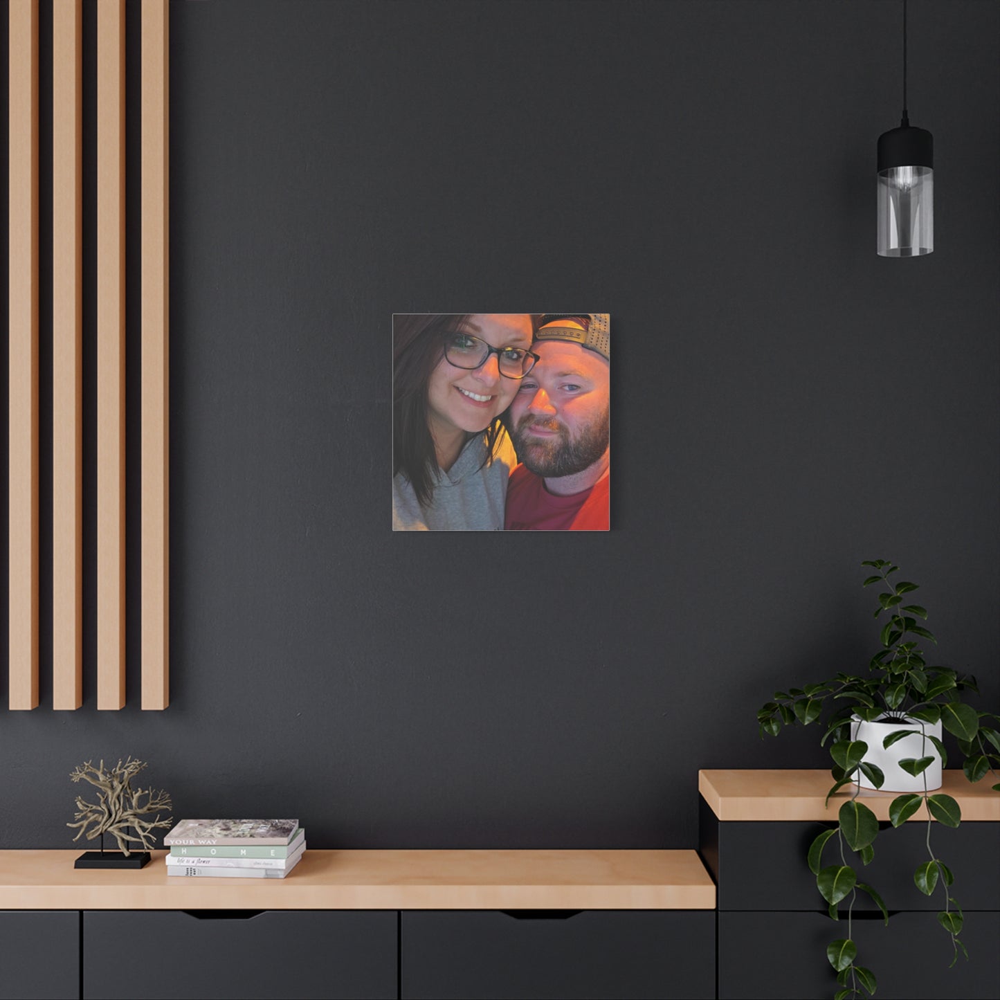 Personalized Stretched Canvas Print, Custom Wall Art, Home Decor, Gift for Couples, Anniversary, Homewarming