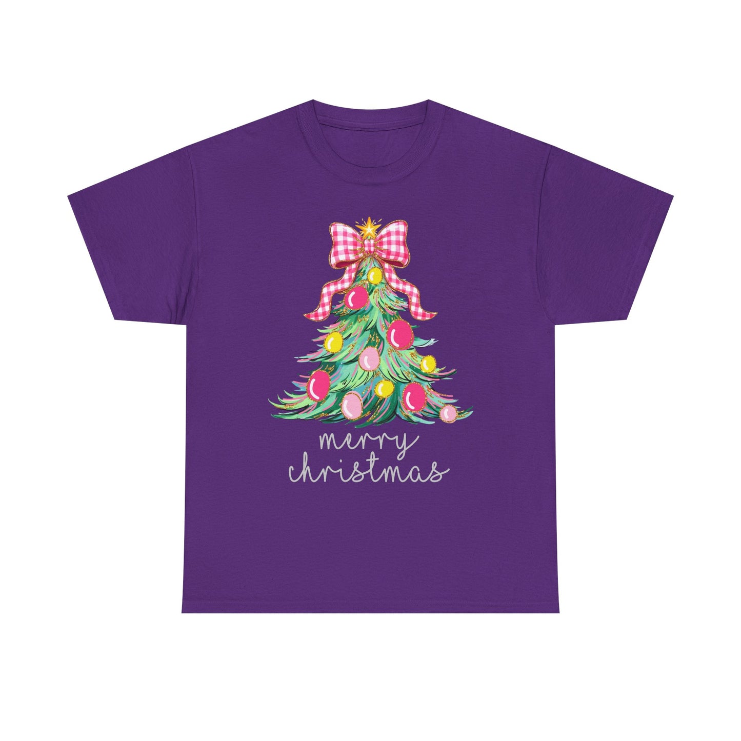 Merry Christmas Tree Unisex Heavy Cotton Tee