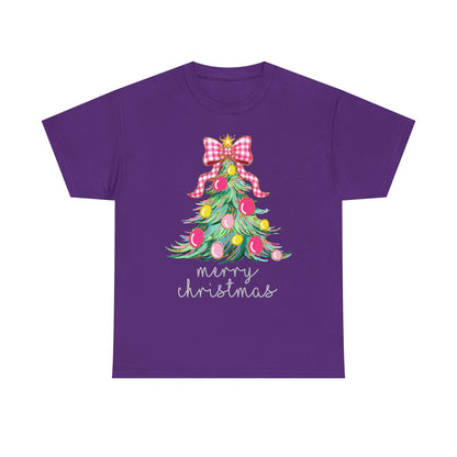 Merry Christmas Tree Unisex Heavy Cotton Tee