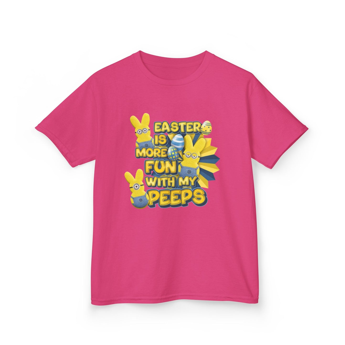 Kids Tee — "Easter Is More Fun With My Peeps" Cute Bunny & Chick Design