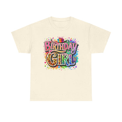 Birthday Girl T-Shirt — Colorful Party Graphic Tee for Her