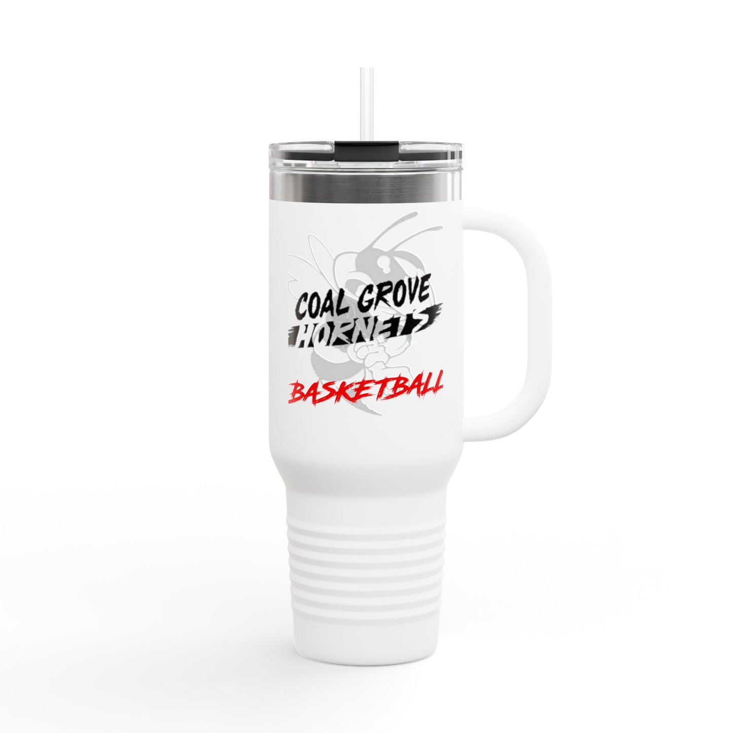 40oz Insulated Travel Mug — Coal Grove Hornets Basketball Team Tumbler
