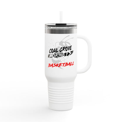 40oz Insulated Travel Mug — Coal Grove Hornets Basketball Team Tumbler