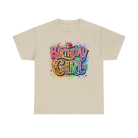 Birthday Girl T-Shirt — Colorful Party Graphic Tee for Her