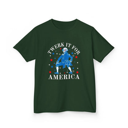 Kids T-Shirt - "Twerk It For America" Patriotic 4th of July Dance Tee