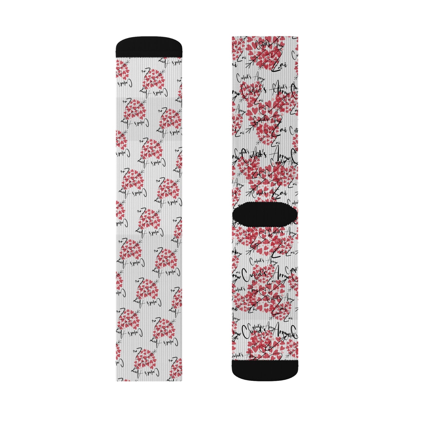 Cupid's Arrow Patterned Sublimation Socks