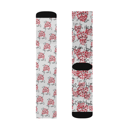 Cupid's Arrow Patterned Sublimation Socks