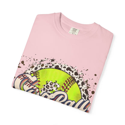 Softball Vintage Graphic T-Shirt — Neon Softball Logo Tee