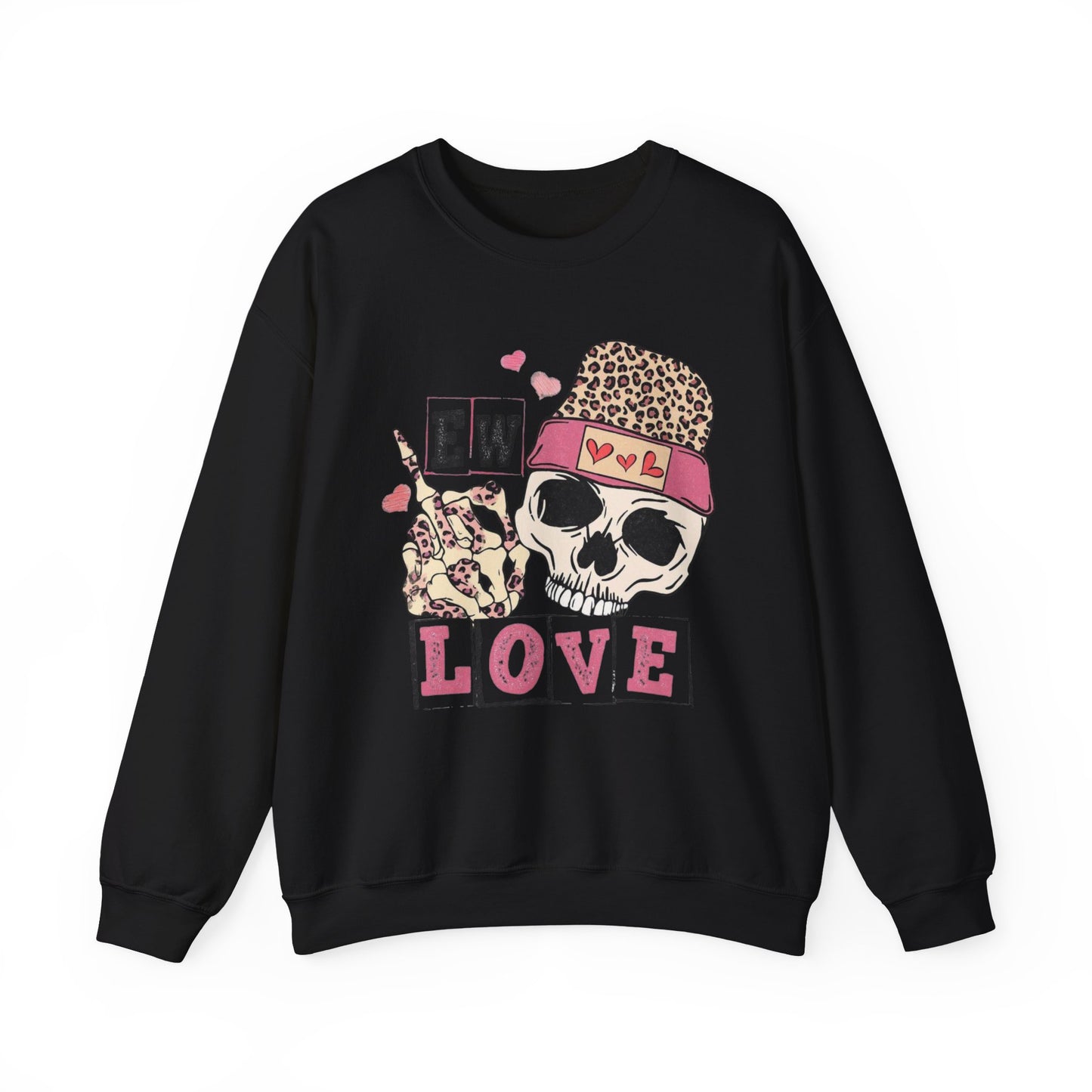 Skull & Flowers 'Ew Love' Crewneck Sweatshirt