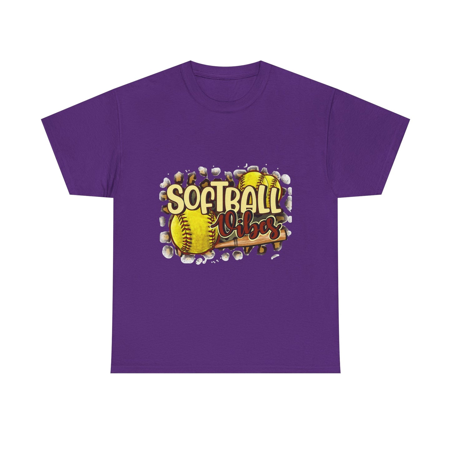 Softball Vibes- Unisex Heavy Cotton Tee