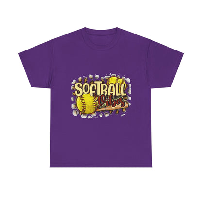 Softball Vibes- Unisex Heavy Cotton Tee