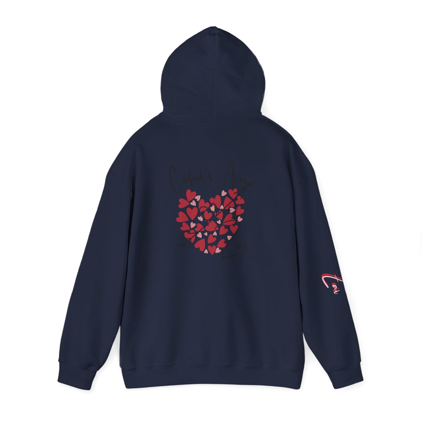 Cupid’s Arrow Lei Hoodie — Heart Arrow Script Pullover for Valentine’s Day