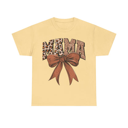 Leopard Mama & Bow- Unisex Heavy Cotton Tee