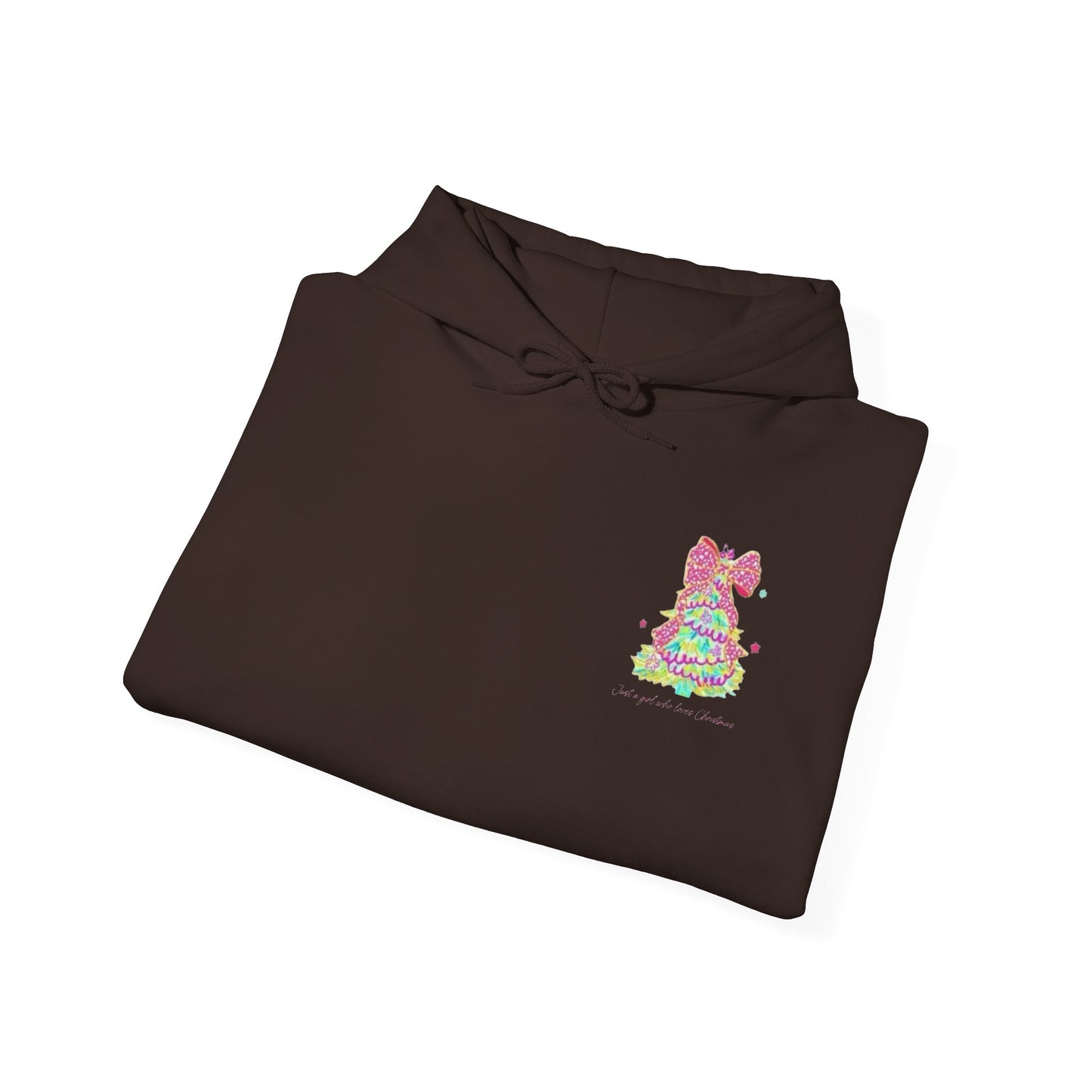 Just a Girl Who Loves Christmas- Whimsical Hooded Sweatshirt