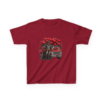 Kids Vader Valentine T‑Shirt — Darth Vader with Hearts and Vintage Car