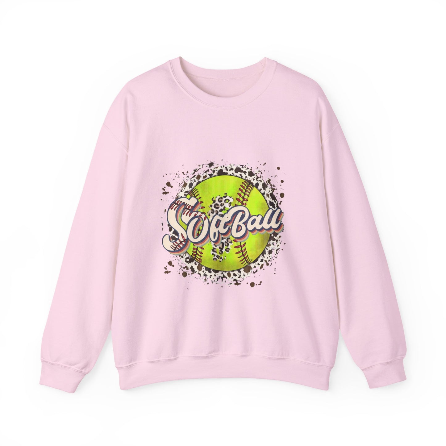 Softball Graphic Crewneck Sweatshirt – Neon Softball Design