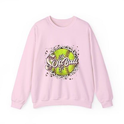 Softball Graphic Crewneck Sweatshirt – Neon Softball Design