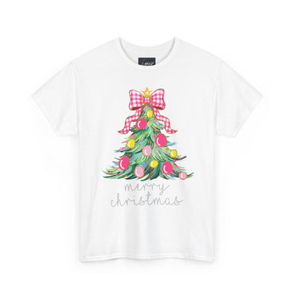 Merry Christmas Tree Unisex Heavy Cotton Tee