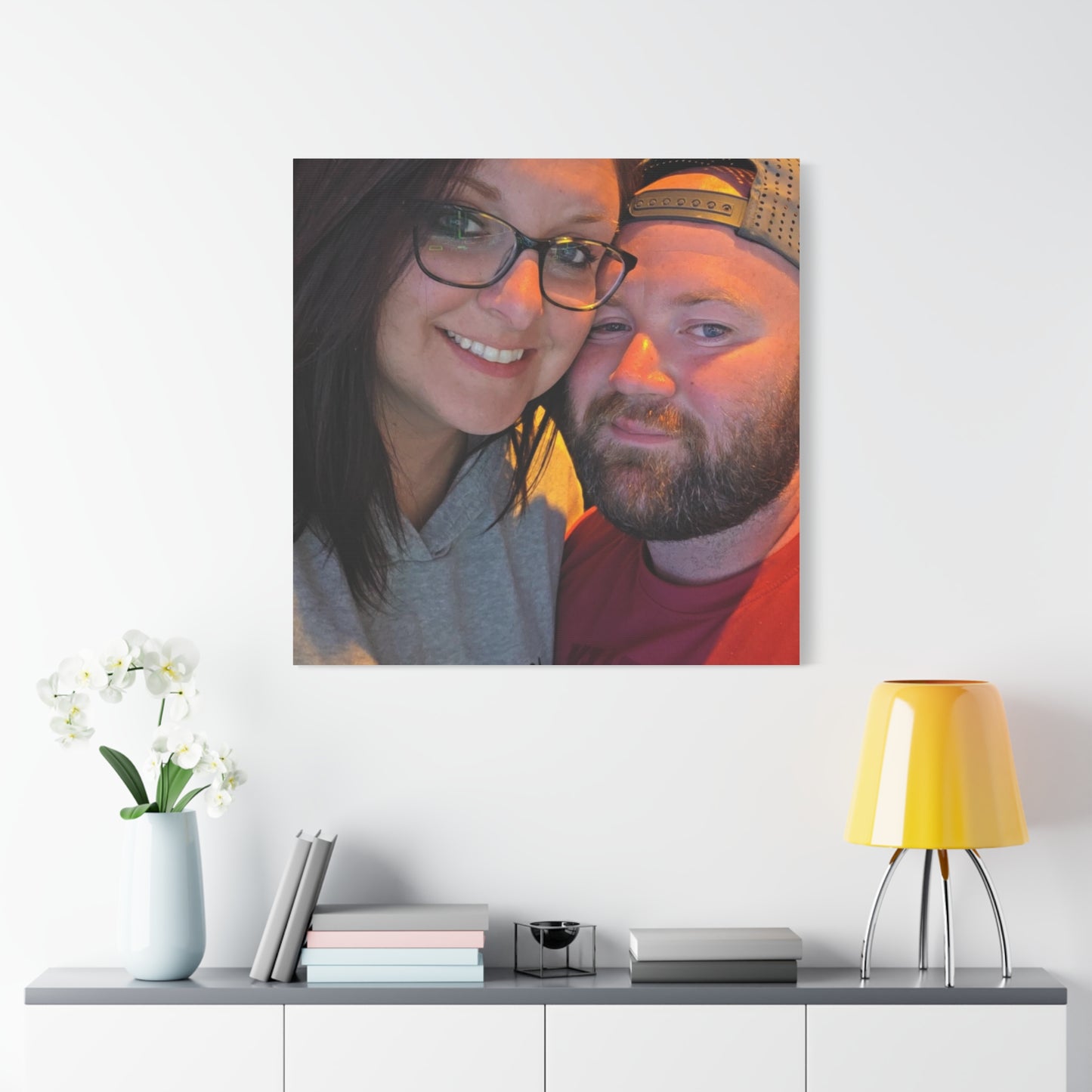 Personalized Stretched Canvas Print, Custom Wall Art, Home Decor, Gift for Couples, Anniversary, Homewarming